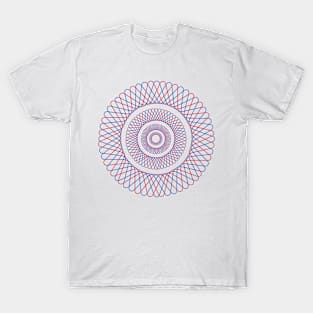 Red and Blue Spirograph T-Shirt